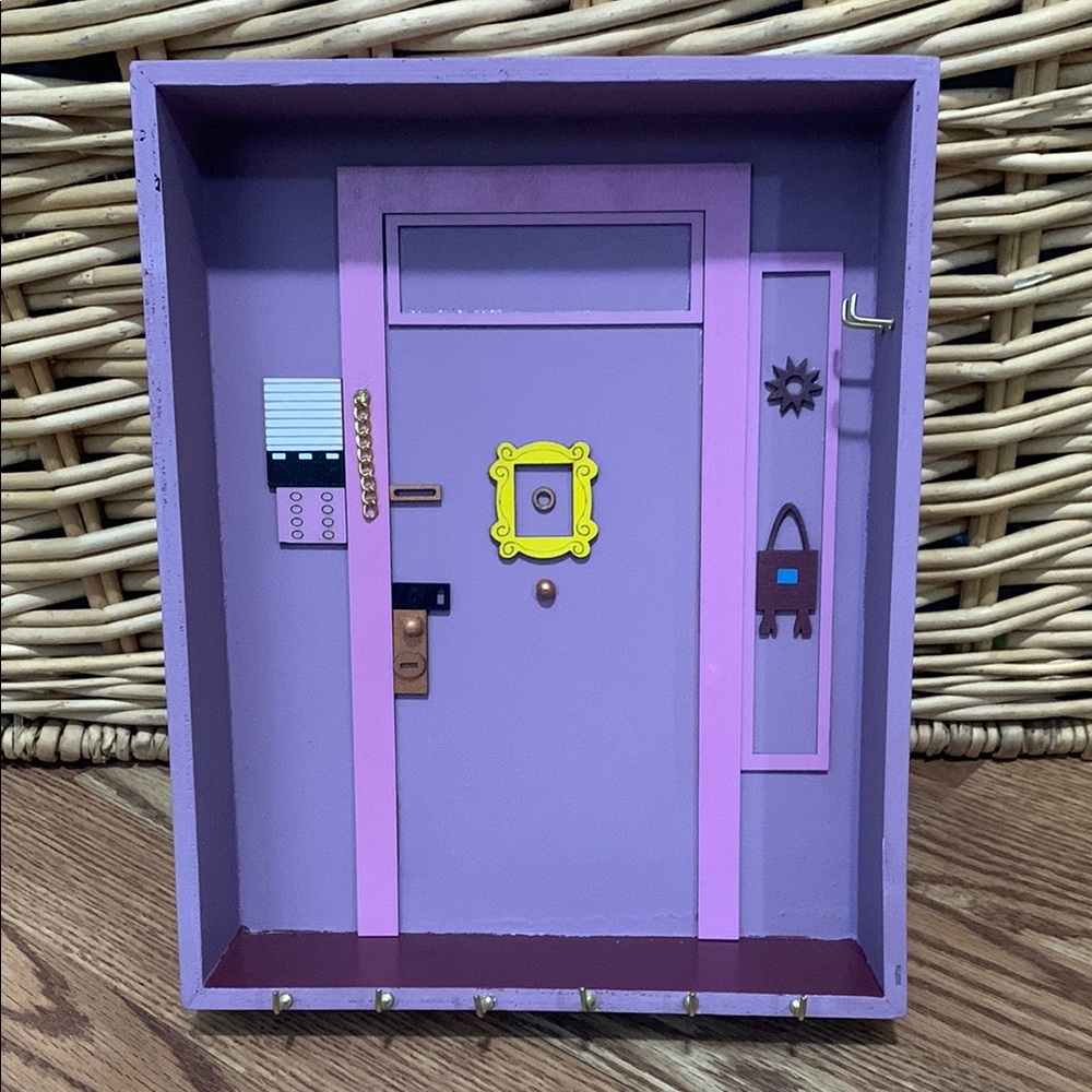 Purple Decorative Wall Key Holder - Picture 1 of 2